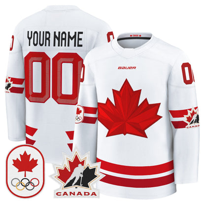 2026 Canada Olympic Premium Custom Hockey Jersey - All Stitched