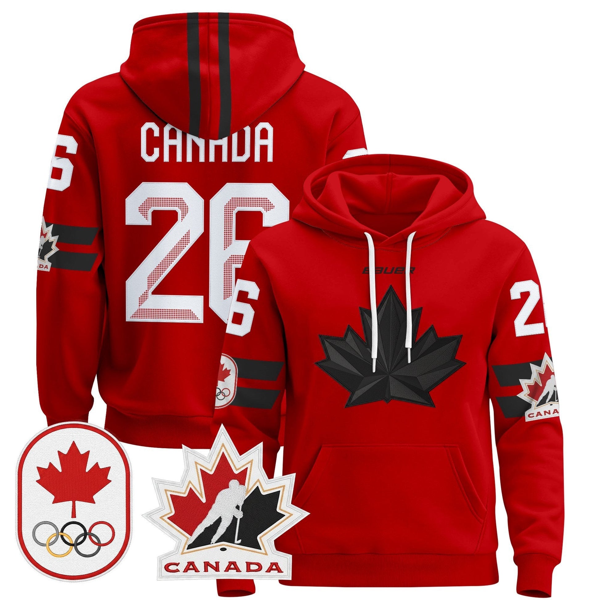 Men's 2026 Canada Olympic Pullover Hoodie - All Stitched