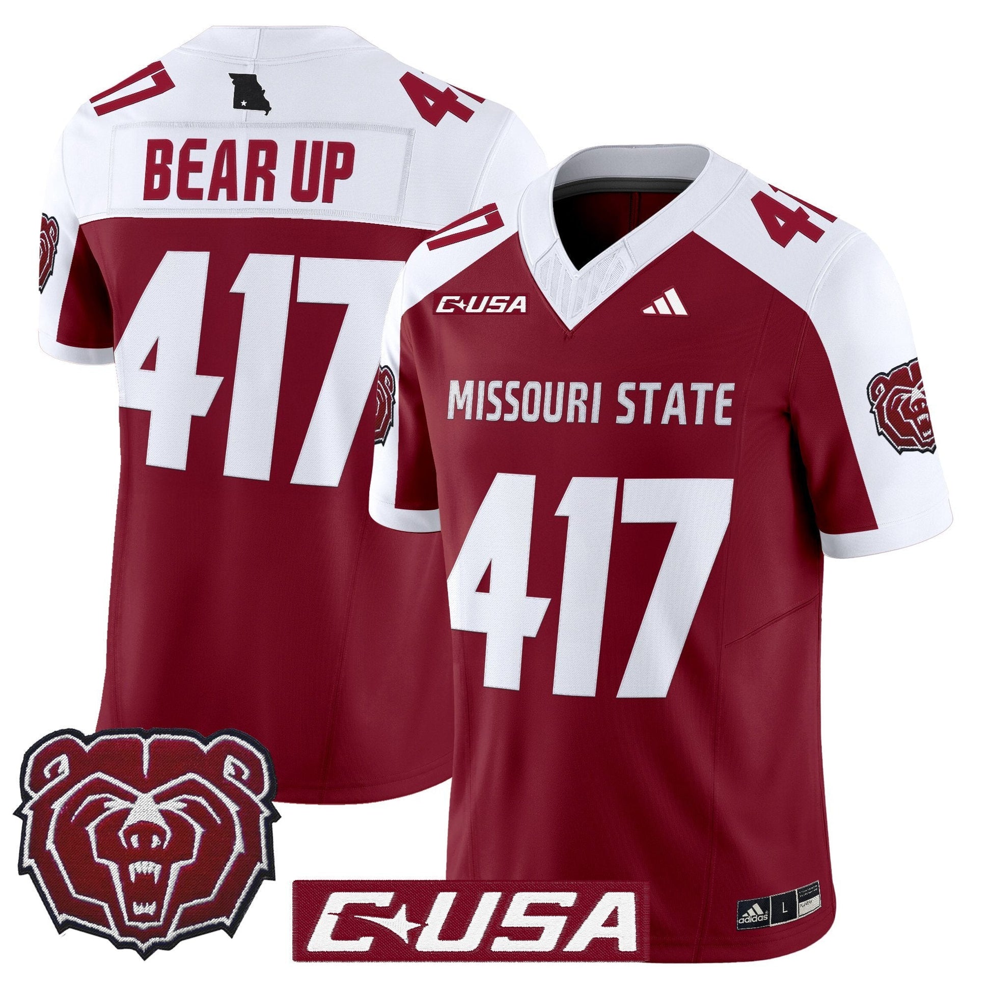 Men's Missouri State Bears 2025 Vapor Limited Jersey - All Stitched