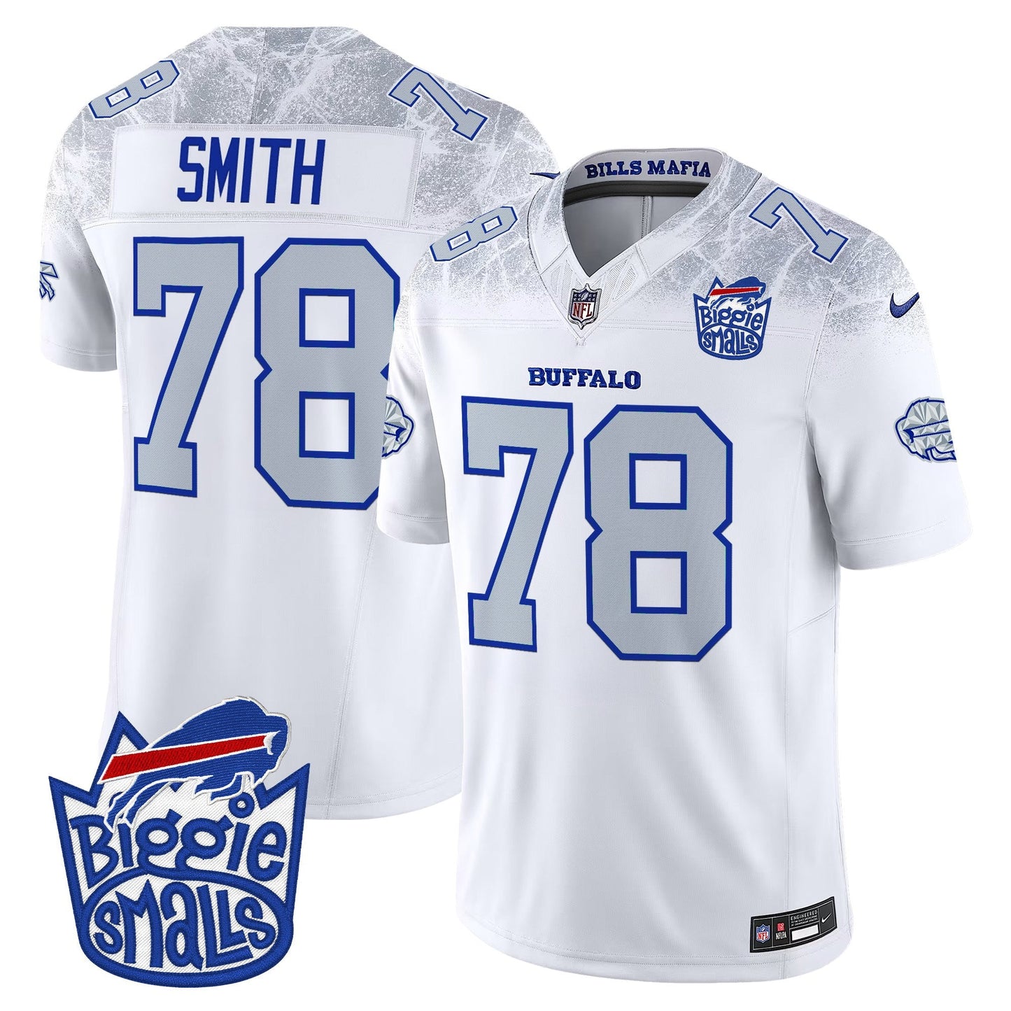 Men's Biggie Smalls × Buffalo Bills Vapor Limited Jersey - All stitched