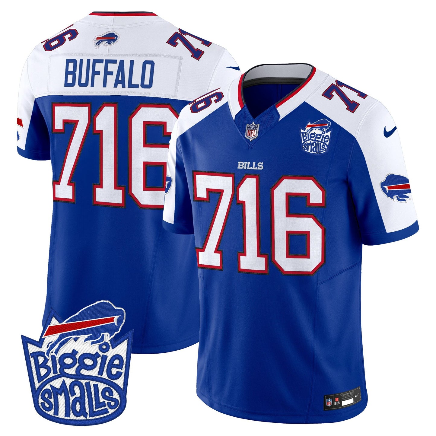 Men's Biggie Smalls × Buffalo Bills Vapor Limited Jersey - All stitched