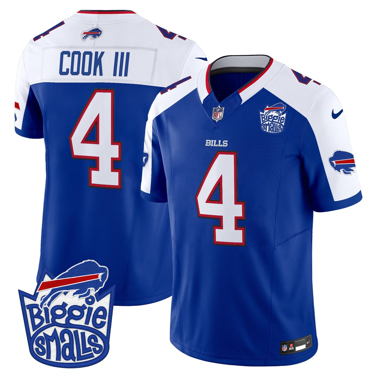 Men's Biggie Smalls × Buffalo Bills Vapor Limited Jersey - All stitched