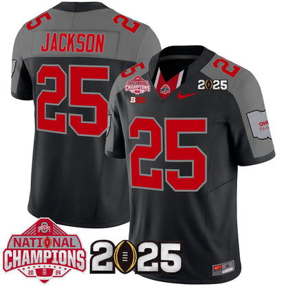 Ohio State Buckeyes National Champions Patch Vapor Limited Jersey - Stitched