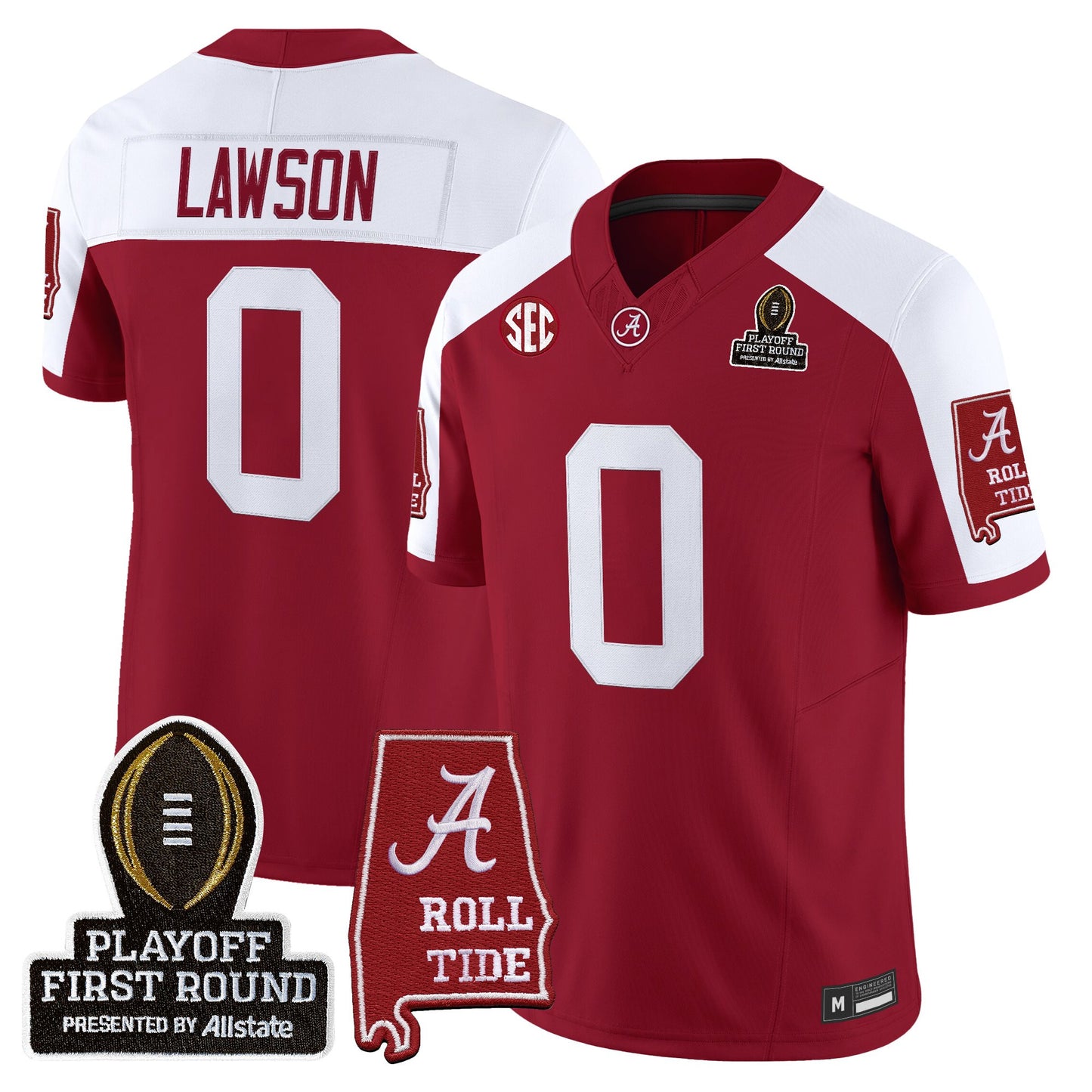 Men's Alabama Crimson Tide 2025 Playoff First Round Vapor Limited Jersey - All Stitched