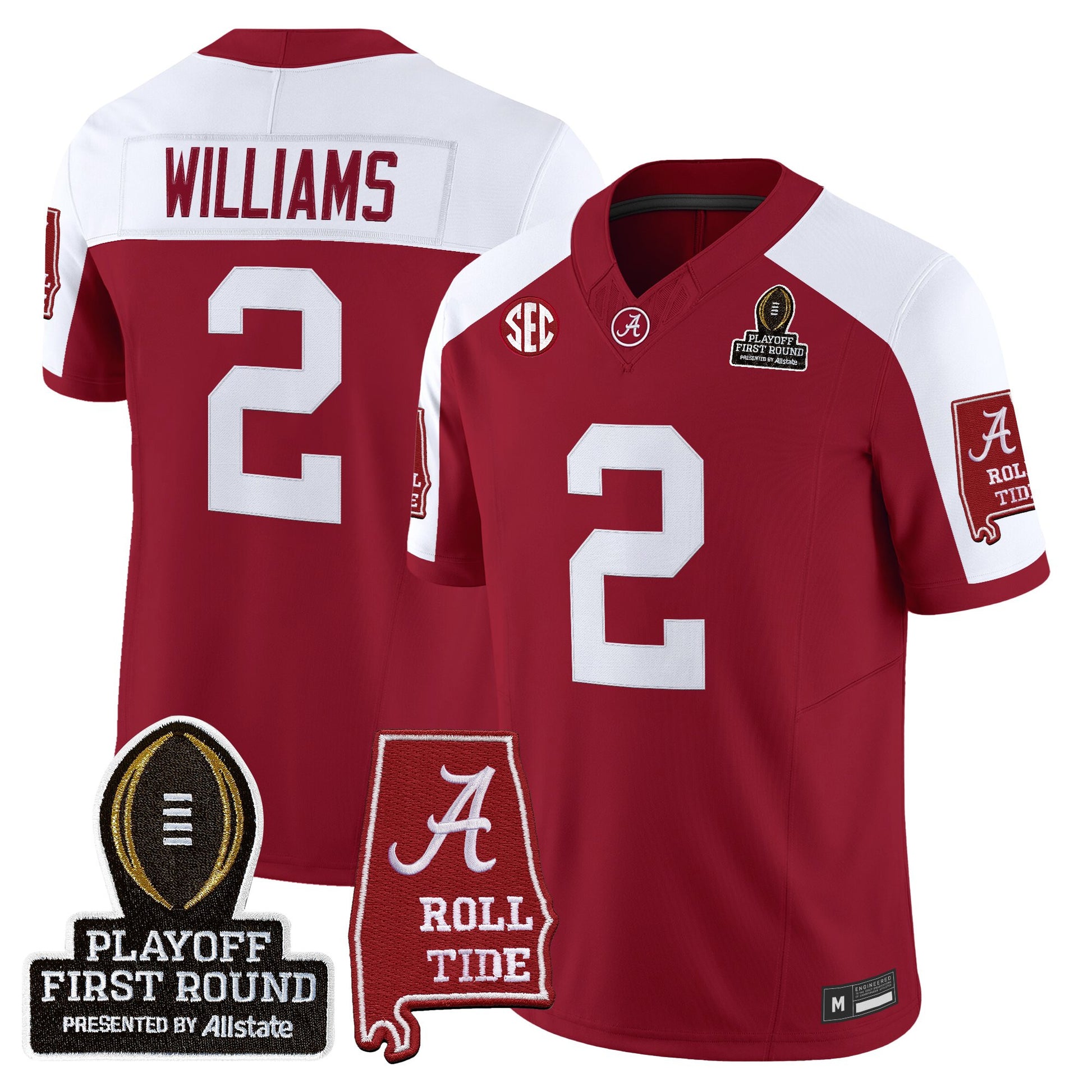 Men's Alabama Crimson Tide 2025 Playoff First Round Vapor Limited Jersey - All Stitched