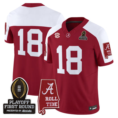 Men's Alabama Crimson Tide 2025 Playoff First Round Vapor Limited Jersey - All Stitched