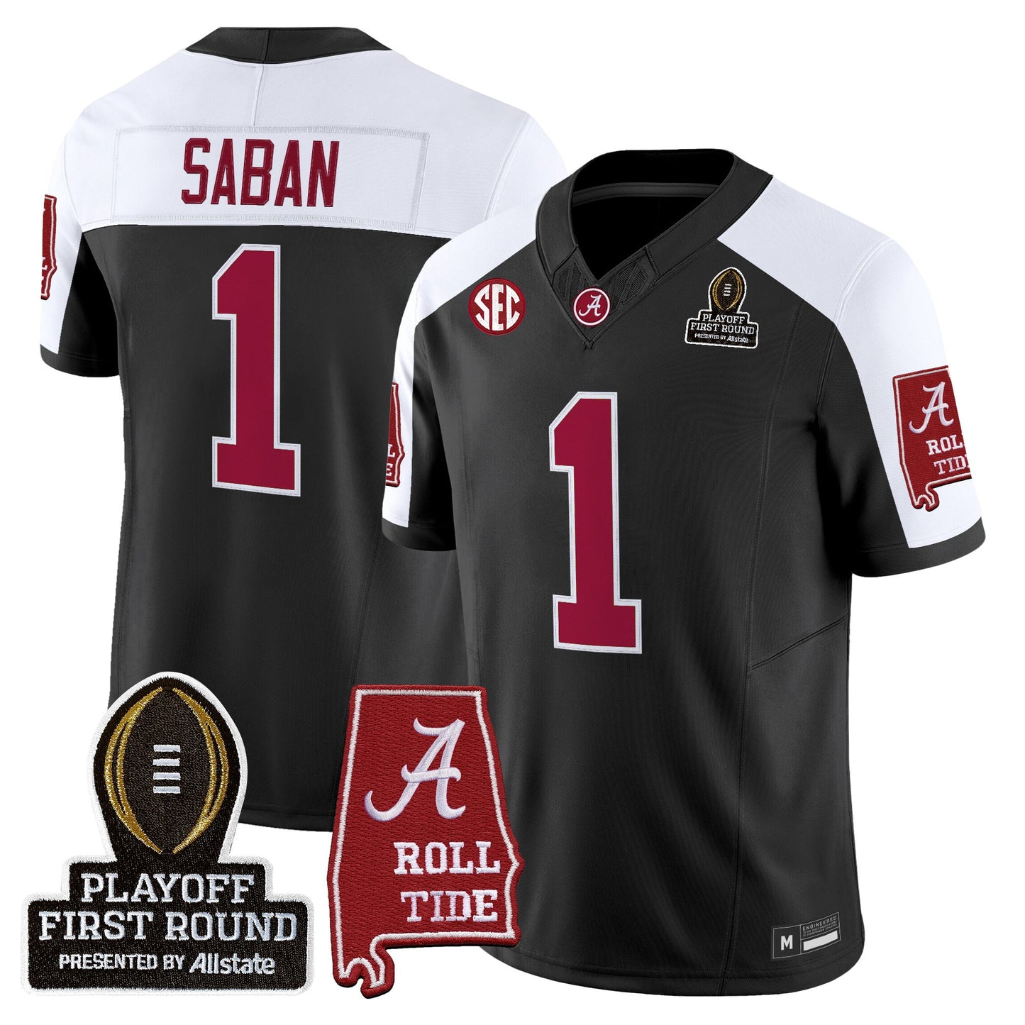 Men's Alabama Crimson Tide 2025 Playoff First Round Vapor Limited Jersey - All Stitched