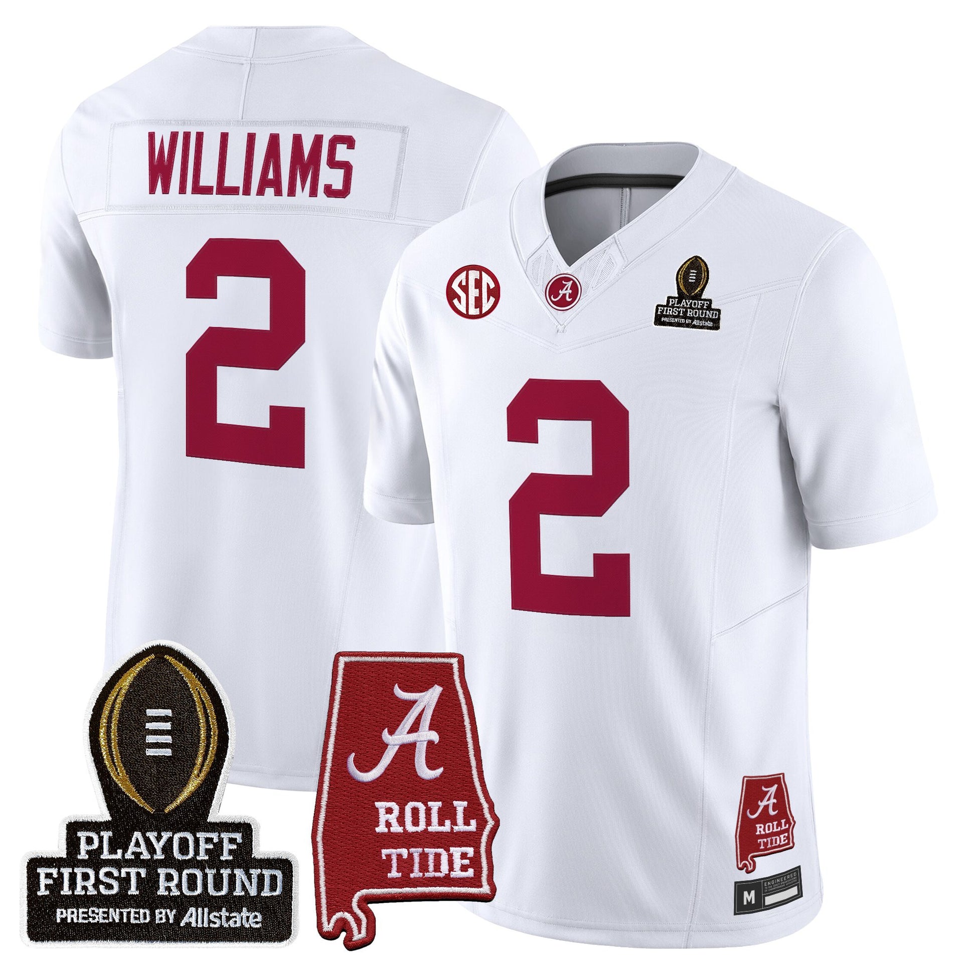 Men's Alabama Crimson Tide 2025 Playoff First Round Vapor Limited Jersey - All Stitched