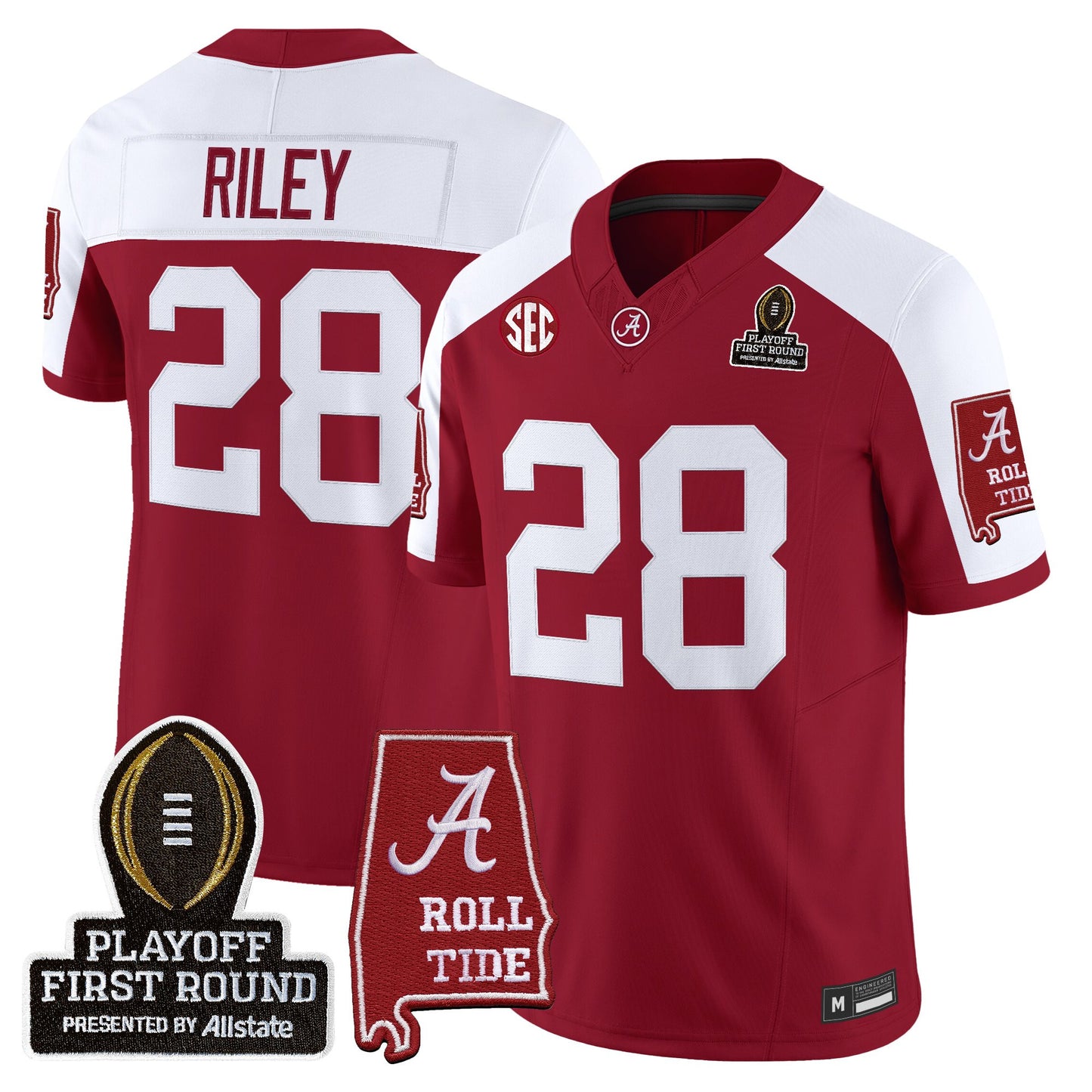 Men's Alabama Crimson Tide 2025 Playoff First Round Vapor Limited Jersey - All Stitched