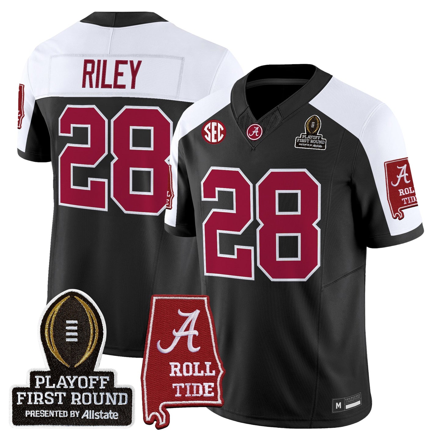 Men's Alabama Crimson Tide 2025 Playoff First Round Vapor Limited Jersey - All Stitched