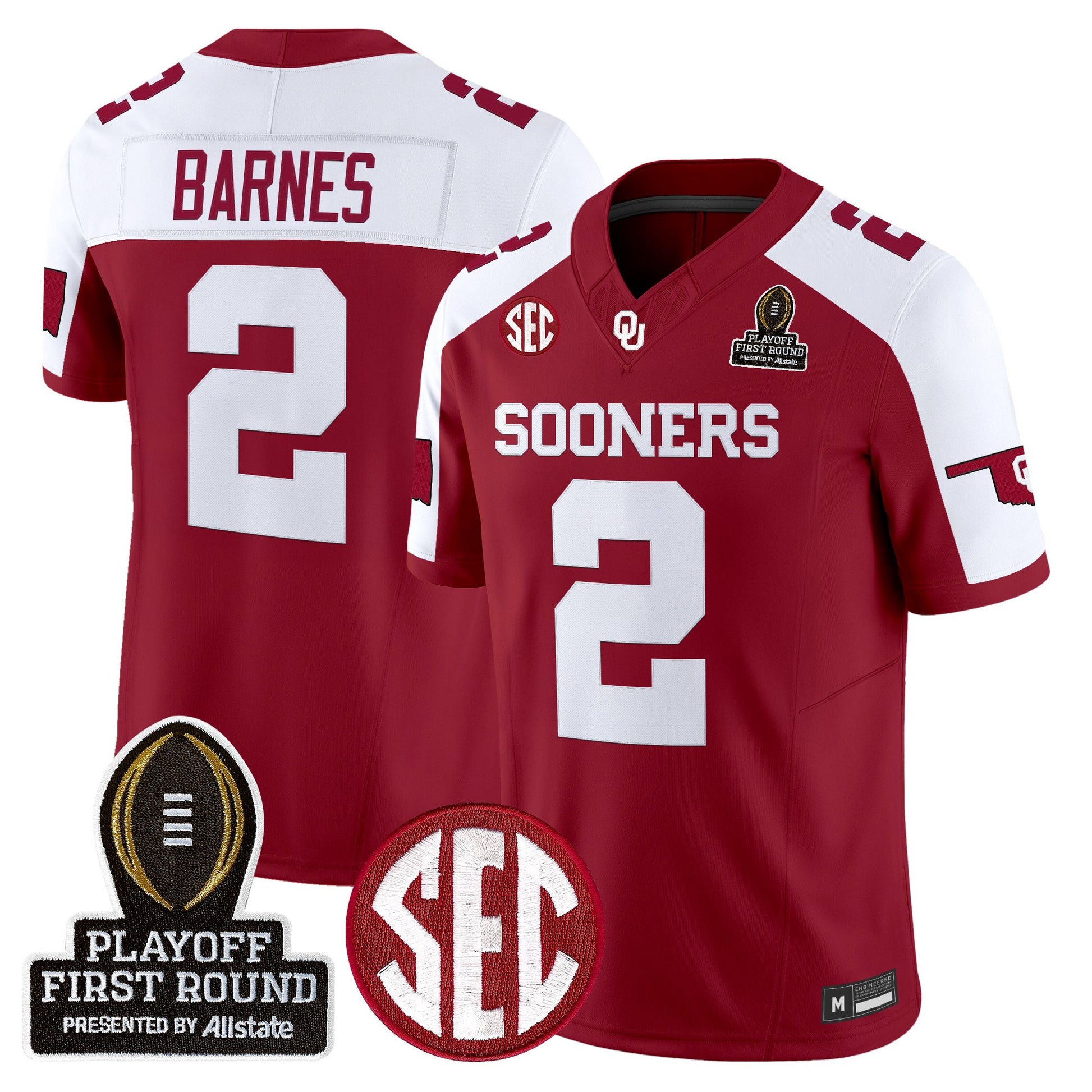 Men's Oklahoma Sooners 2025 Playoff First Round Vapor Limited Jersey - All Stitched