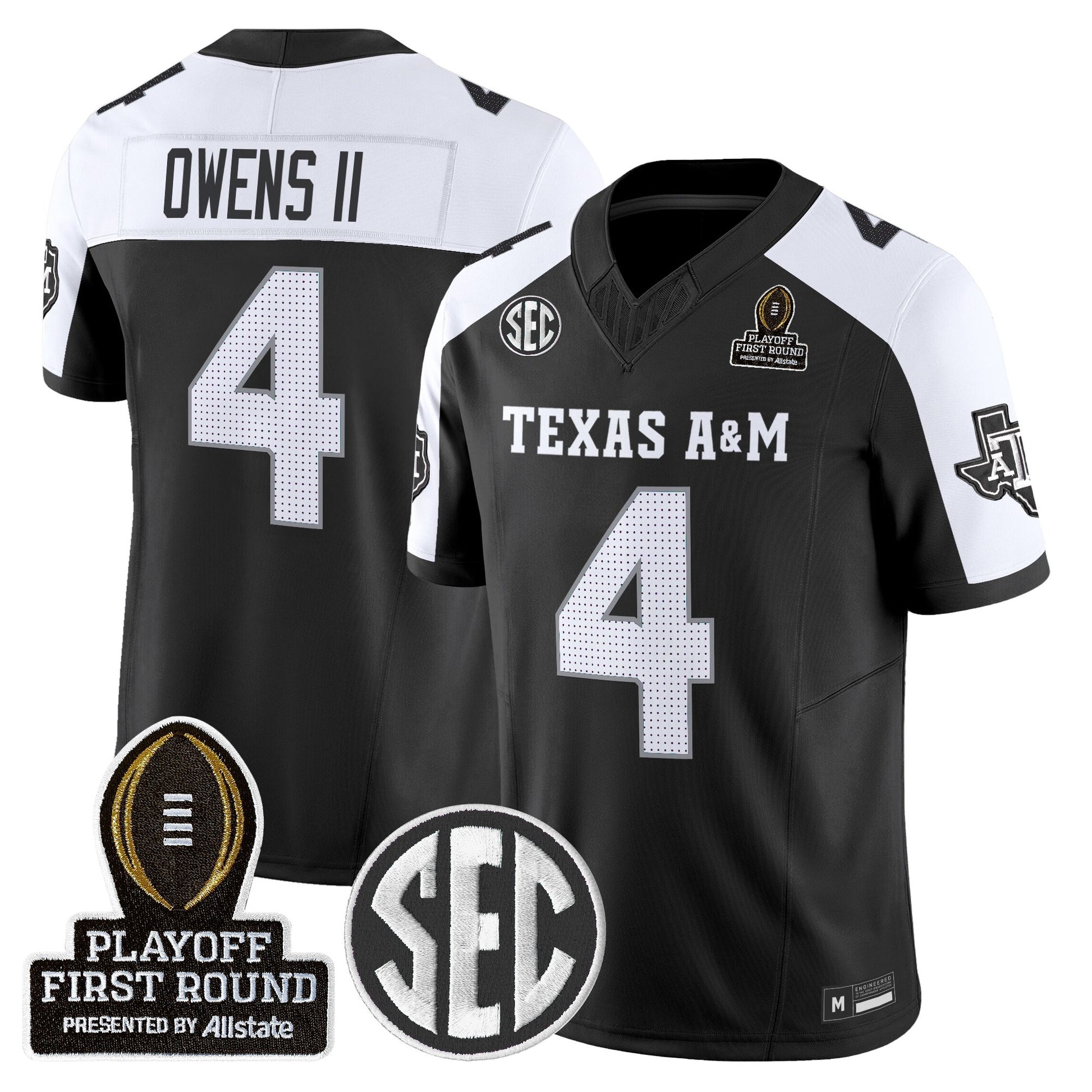 Men's Texas A&M Aggies 2025 Playoff First Round Vapor Limited Jersey - All Stitched
