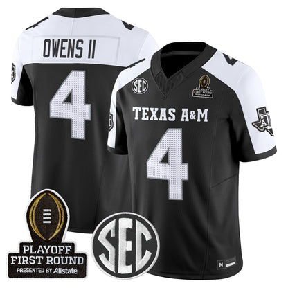 Men's Texas A&M Aggies 2025 Playoff First Round Vapor Limited Jersey - All Stitched