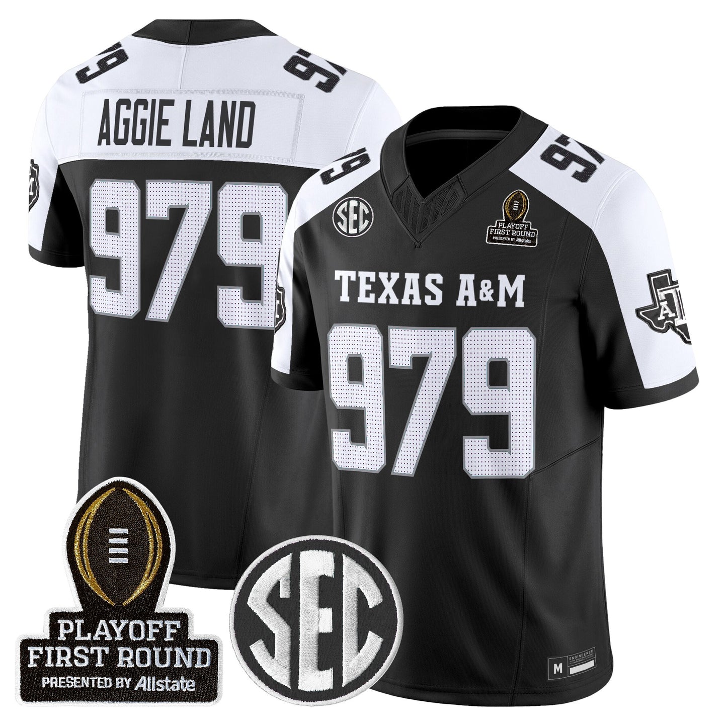 Men's Texas A&M Aggies 2025 Playoff First Round Vapor Limited Jersey - All Stitched