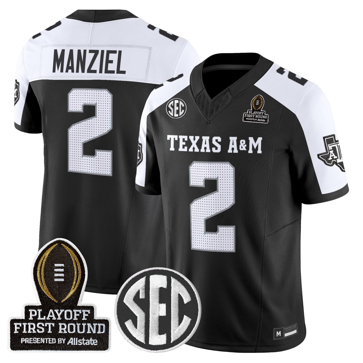 Men's Texas A&M Aggies 2025 Playoff First Round Vapor Limited Jersey - All Stitched