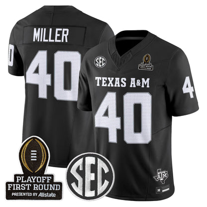 Men's Texas A&M Aggies 2025 Playoff First Round Vapor Limited Jersey - All Stitched