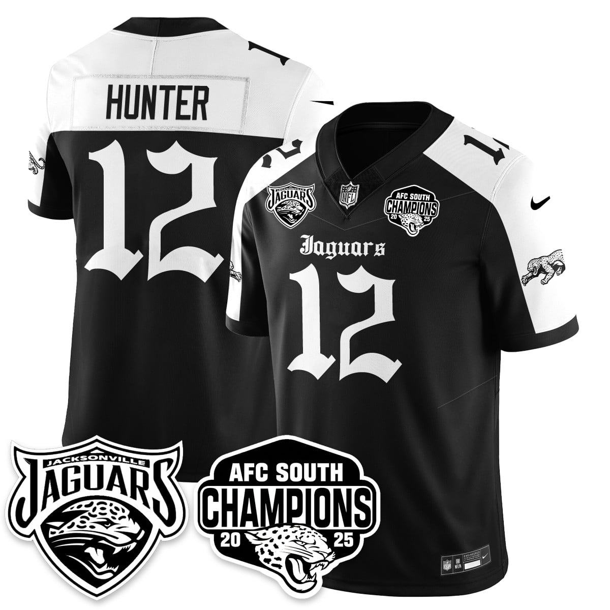 Jacksonville Jaguars Gothic AFC South Division Champions Vapor Limited Jersey - All Stitched