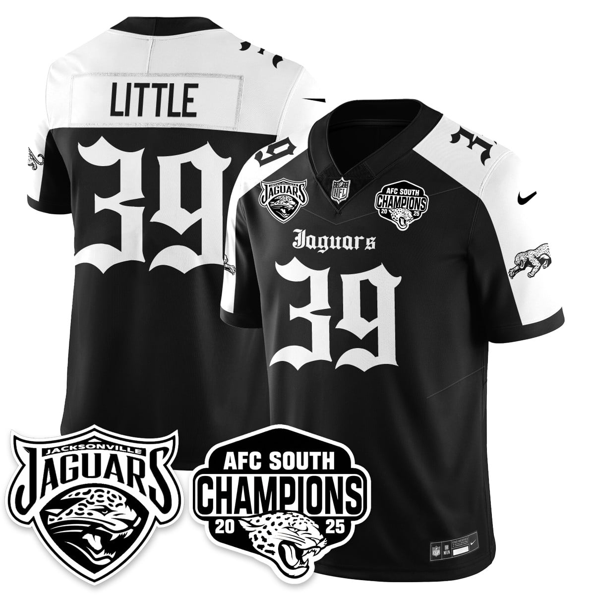 Jacksonville Jaguars Gothic AFC South Division Champions Vapor Limited Jersey - All Stitched