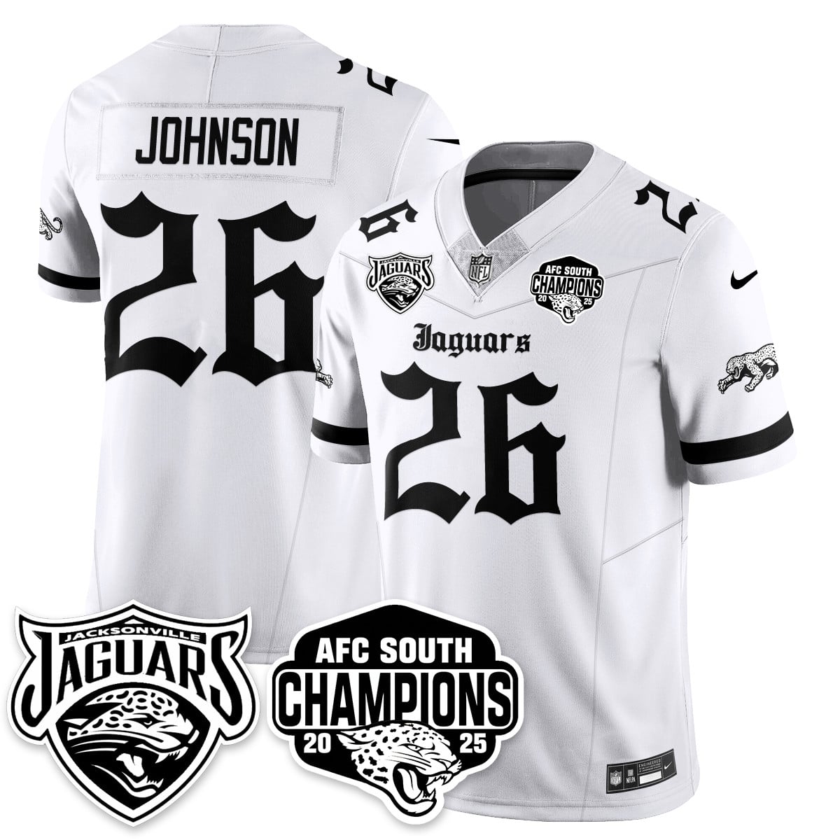 Jacksonville Jaguars Gothic AFC South Division Champions Vapor Limited Jersey - All Stitched