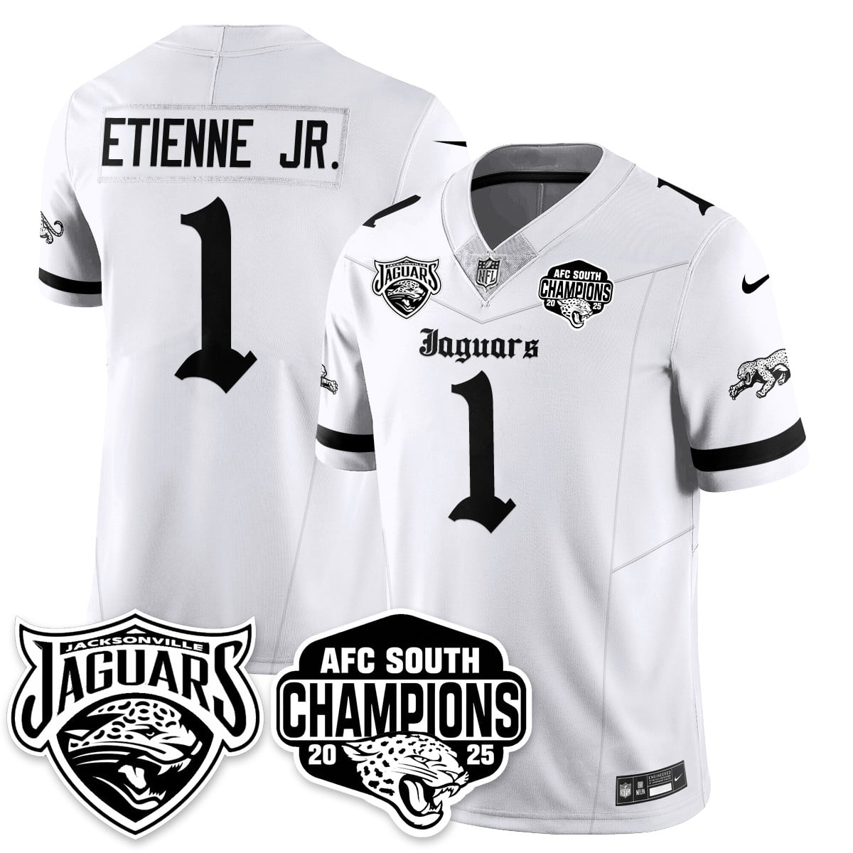 Jacksonville Jaguars Gothic AFC South Division Champions Vapor Limited Jersey - All Stitched