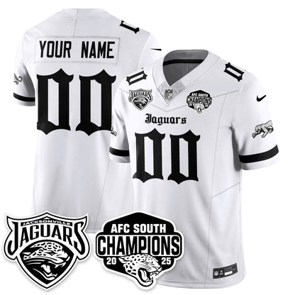 Custom Jacksonville Jaguars Gothic AFC South Division Champions Vapor Limited Jersey - All Stitched