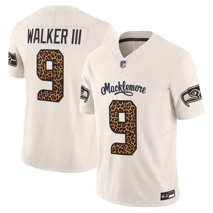 Seattle Seahawks x Macklemore Vapor Limited Jersey - Leopard Print -Stitched