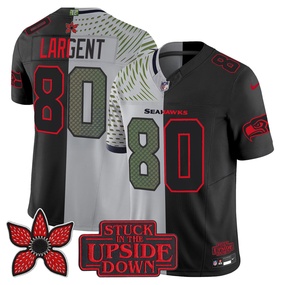 Seattle Seahawks 'Upside Down Edition' Vapor Limited Jersey - All Stitched