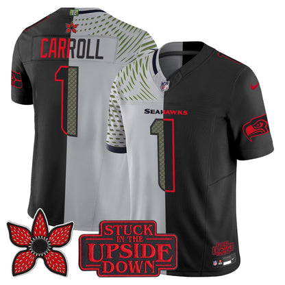 Seattle Seahawks 'Upside Down Edition' Vapor Limited Jersey - All Stitched