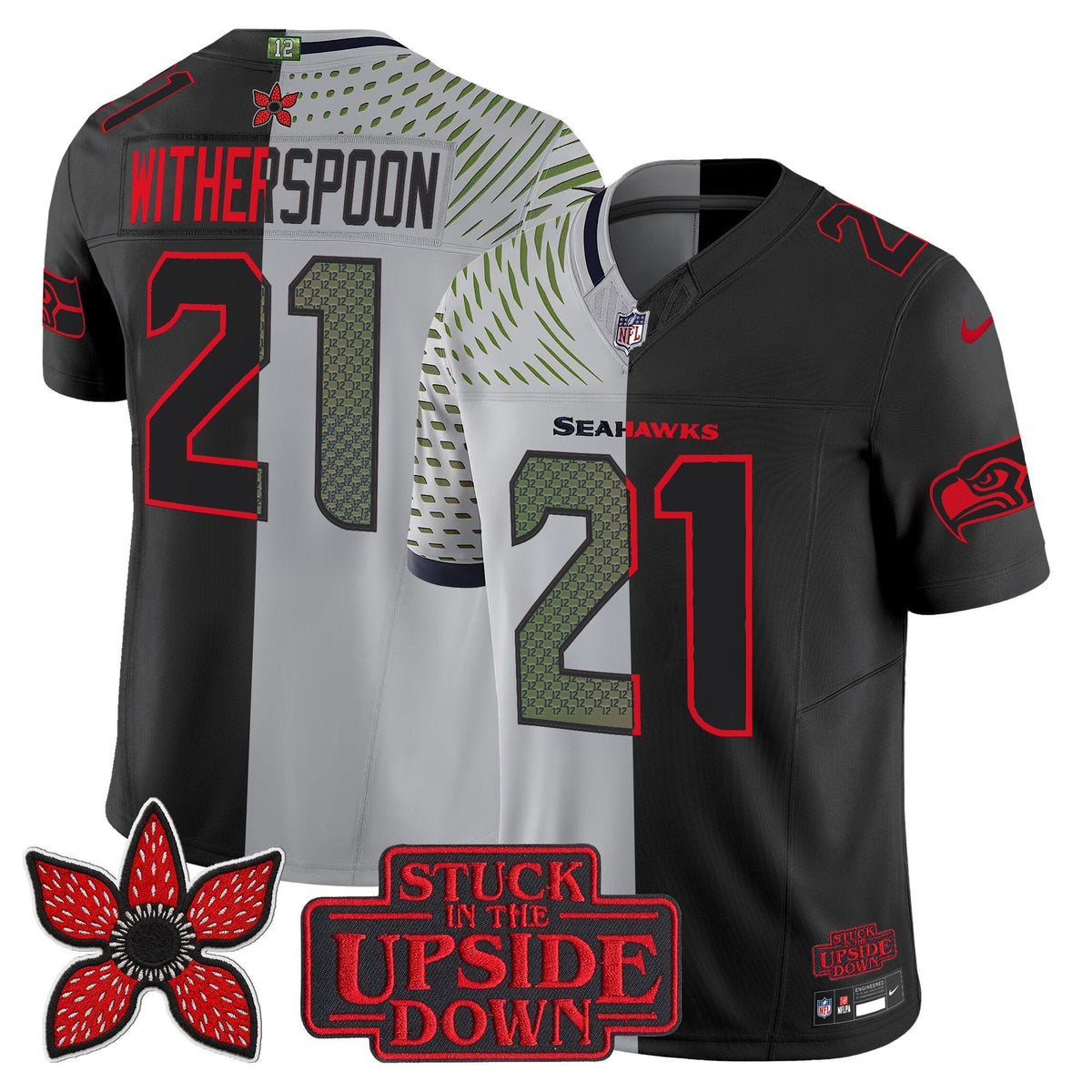 Seattle Seahawks 'Upside Down Edition' Vapor Limited Jersey - All Stitched