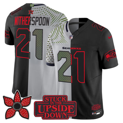 Seattle Seahawks 'Upside Down Edition' Vapor Limited Jersey - All Stitched