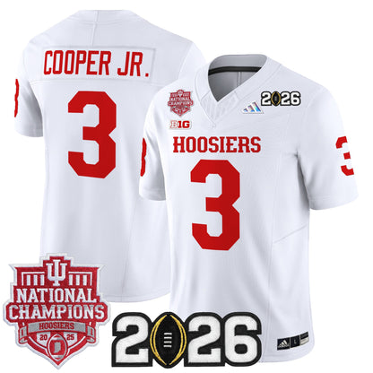  Indiana Hoosiers 2025 National Champions & 2026 CFP Final Patch Vapor Limited Jersey - Stitched