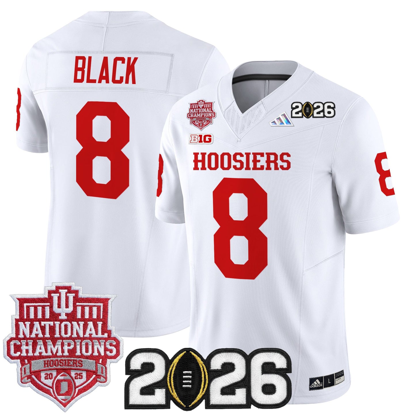  Indiana Hoosiers 2025 National Champions & 2026 CFP Final Patch Vapor Limited Jersey - Stitched