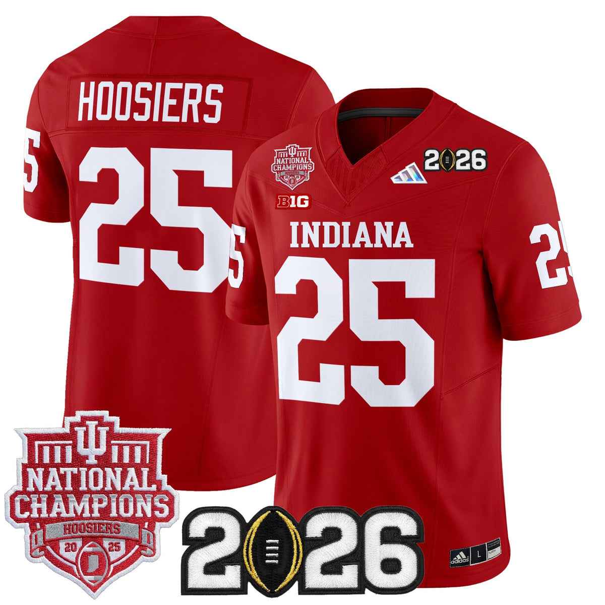  Indiana Hoosiers 2025 National Champions & 2026 CFP Final Patch Vapor Limited Jersey - Stitched