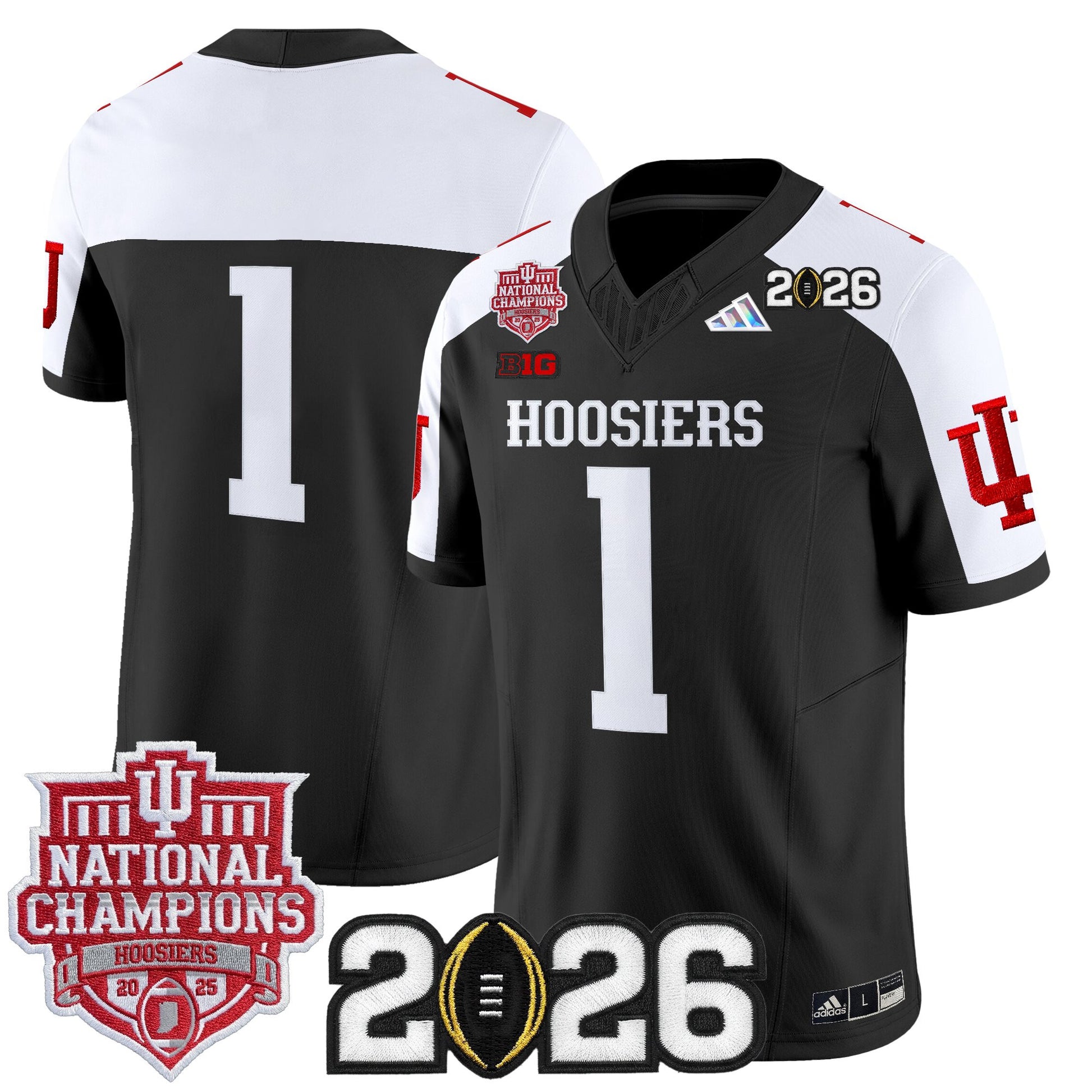  Indiana Hoosiers 2025 National Champions & 2026 CFP Final Patch Vapor Limited Jersey - Stitched