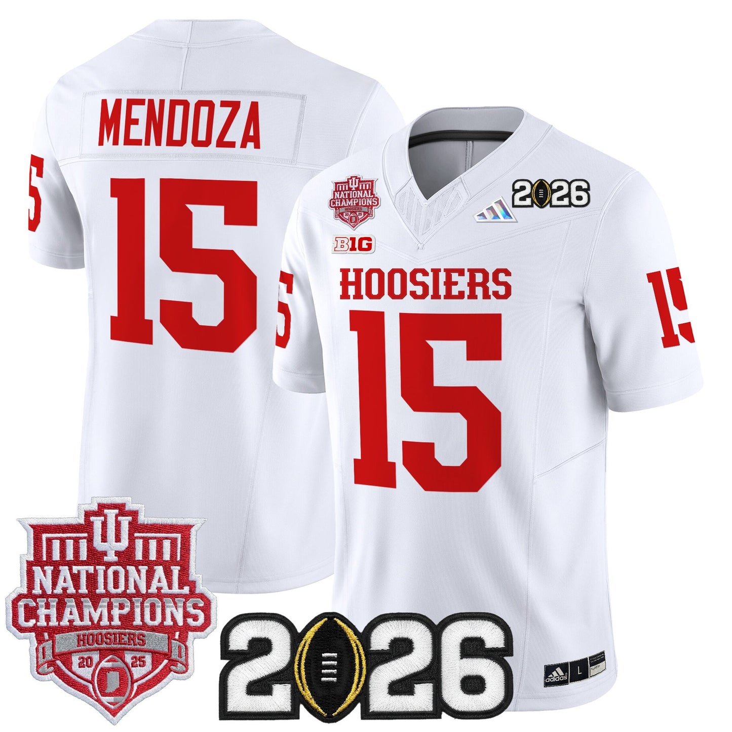  Indiana Hoosiers 2025 National Champions & 2026 CFP Final Patch Vapor Limited Jersey - Stitched