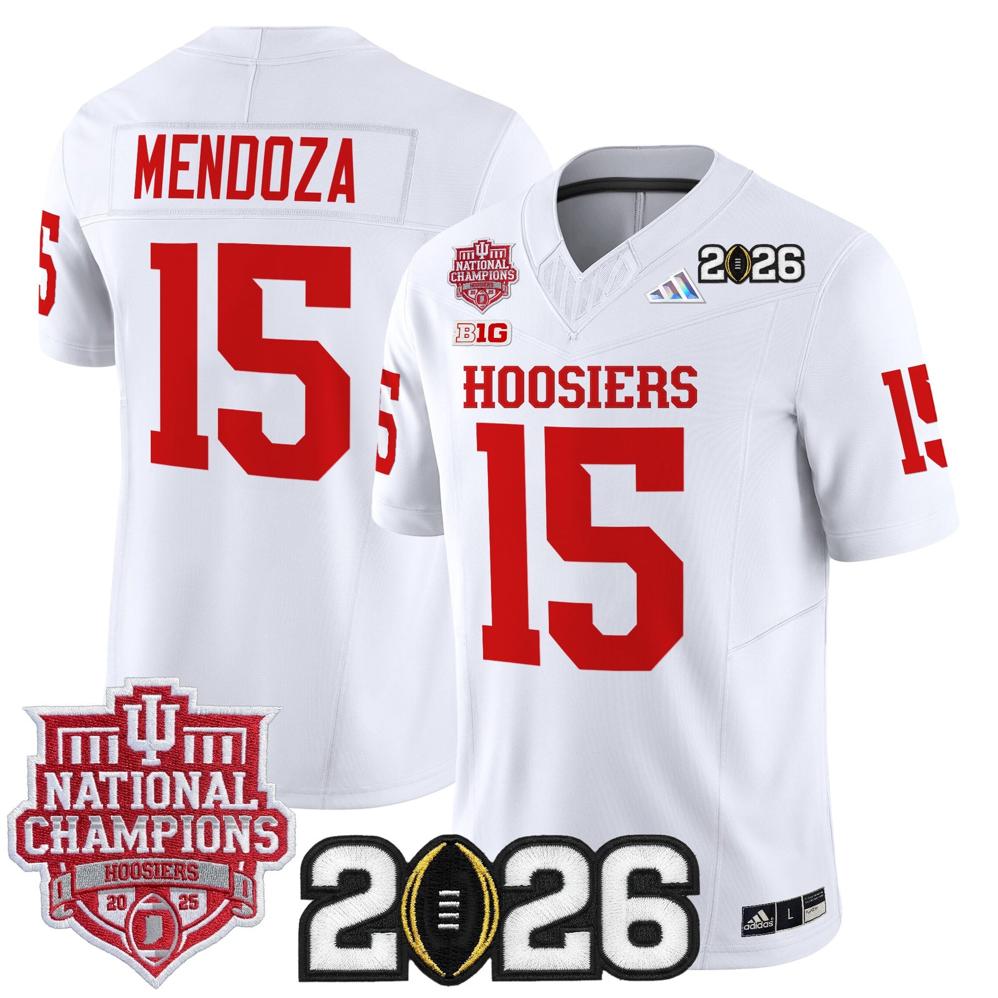  Indiana Hoosiers 2025 National Champions & 2026 CFP Final Patch Vapor Limited Jersey - Stitched