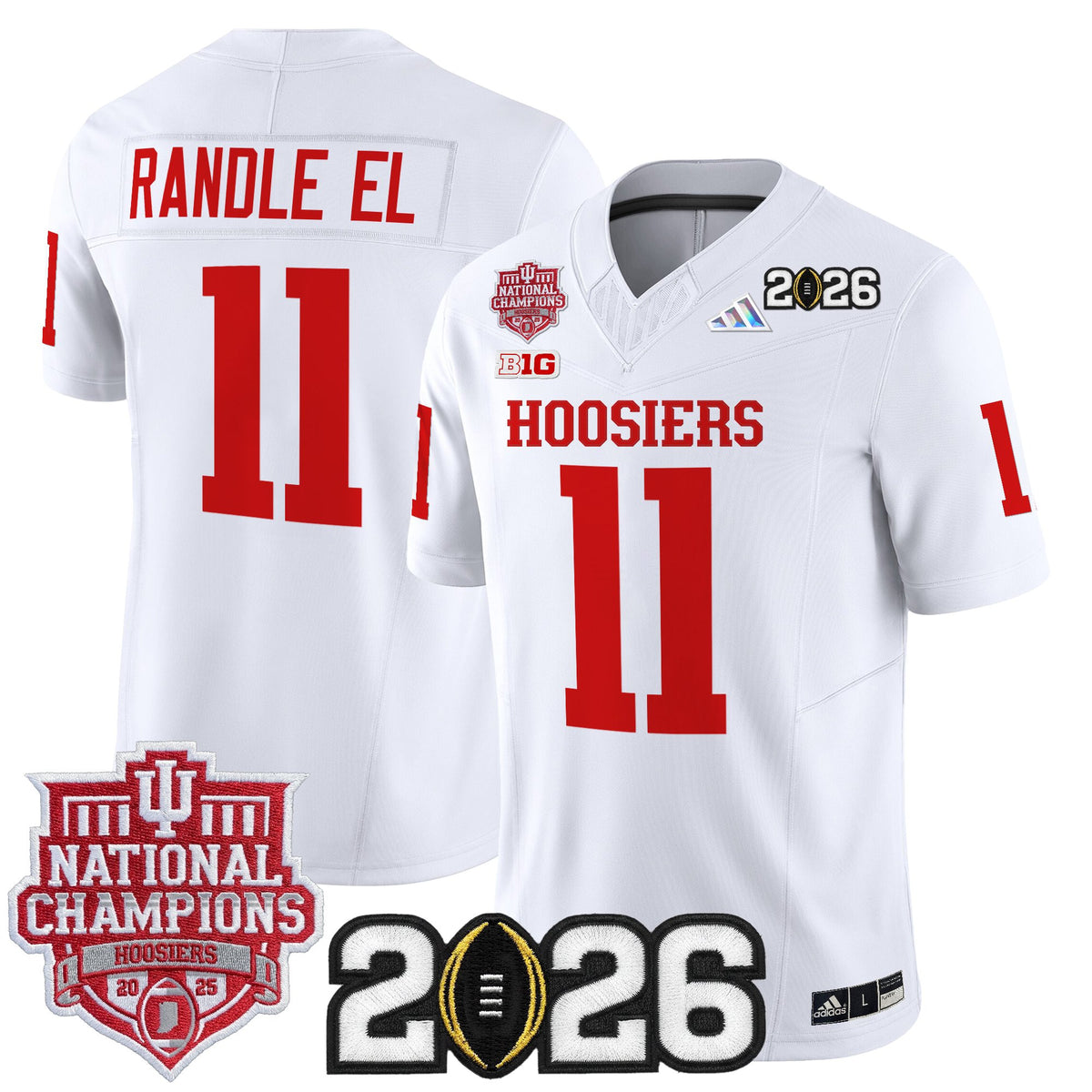  Indiana Hoosiers 2025 National Champions & 2026 CFP Final Patch Vapor Limited Jersey - Stitched