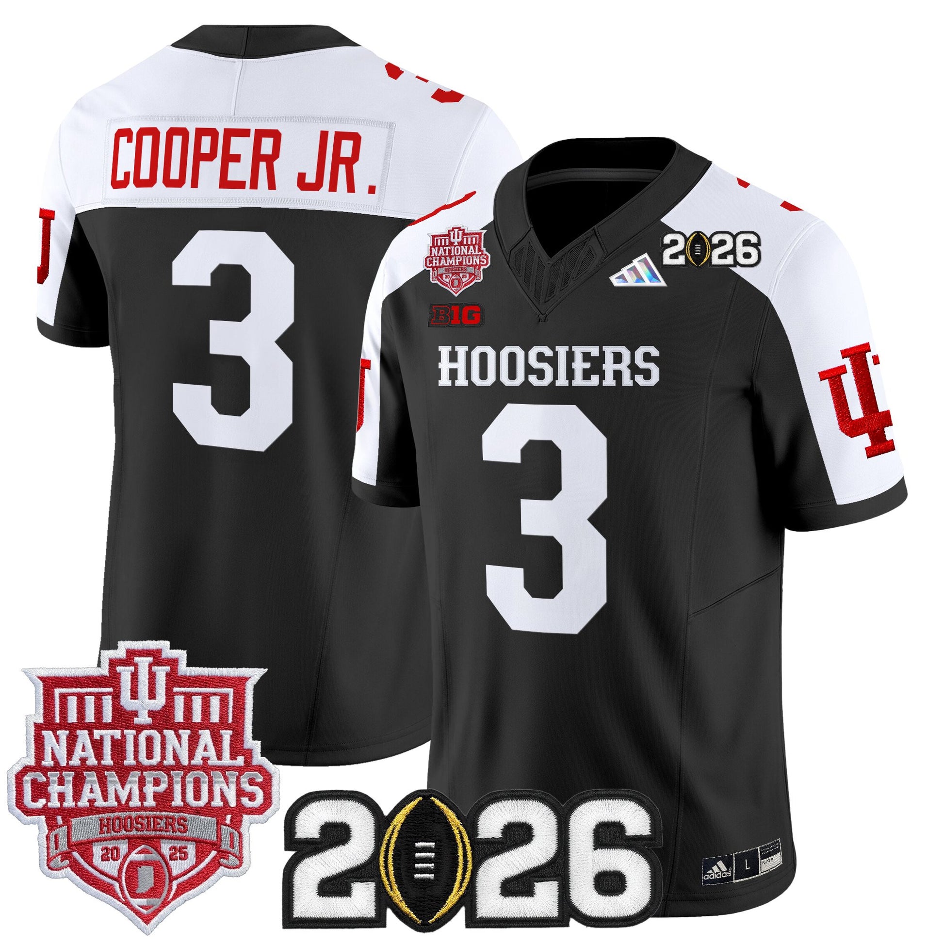  Indiana Hoosiers 2025 National Champions & 2026 CFP Final Patch Vapor Limited Jersey - Stitched