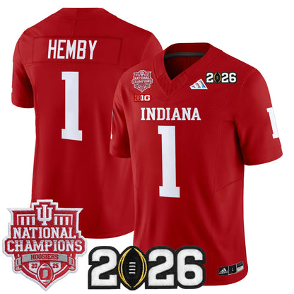  Indiana Hoosiers 2025 National Champions & 2026 CFP Final Patch Vapor Limited Jersey - Stitched
