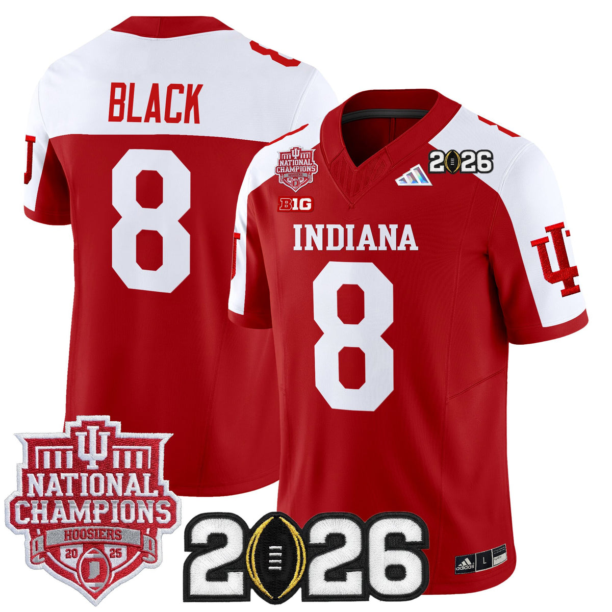  Indiana Hoosiers 2025 National Champions & 2026 CFP Final Patch Vapor Limited Jersey - Stitched