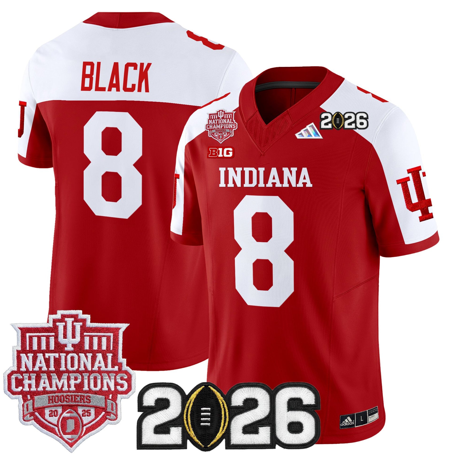  Indiana Hoosiers 2025 National Champions & 2026 CFP Final Patch Vapor Limited Jersey - Stitched