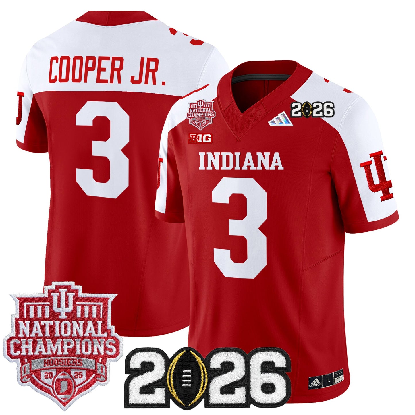  Indiana Hoosiers 2025 National Champions & 2026 CFP Final Patch Vapor Limited Jersey - Stitched
