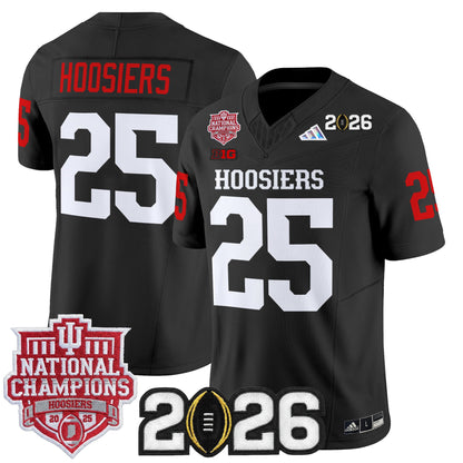  Indiana Hoosiers 2025 National Champions & 2026 CFP Final Patch Vapor Limited Jersey - Stitched