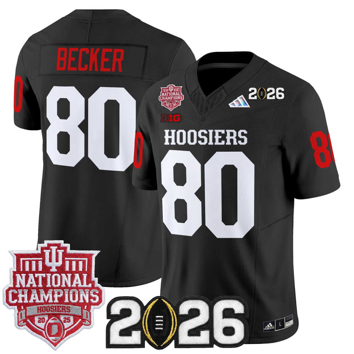  Indiana Hoosiers 2025 National Champions & 2026 CFP Final Patch Vapor Limited Jersey - Stitched