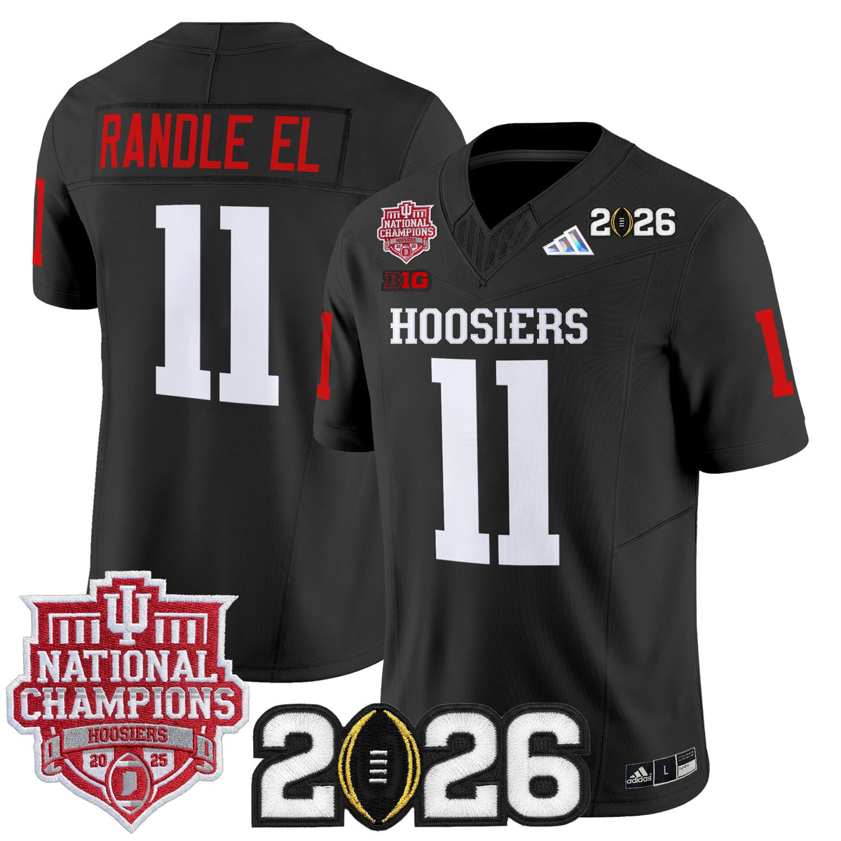  Indiana Hoosiers 2025 National Champions & 2026 CFP Final Patch Vapor Limited Jersey - Stitched