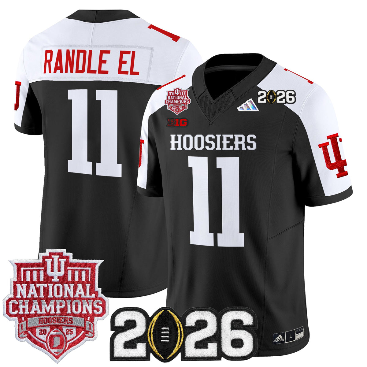  Indiana Hoosiers 2025 National Champions & 2026 CFP Final Patch Vapor Limited Jersey - Stitched