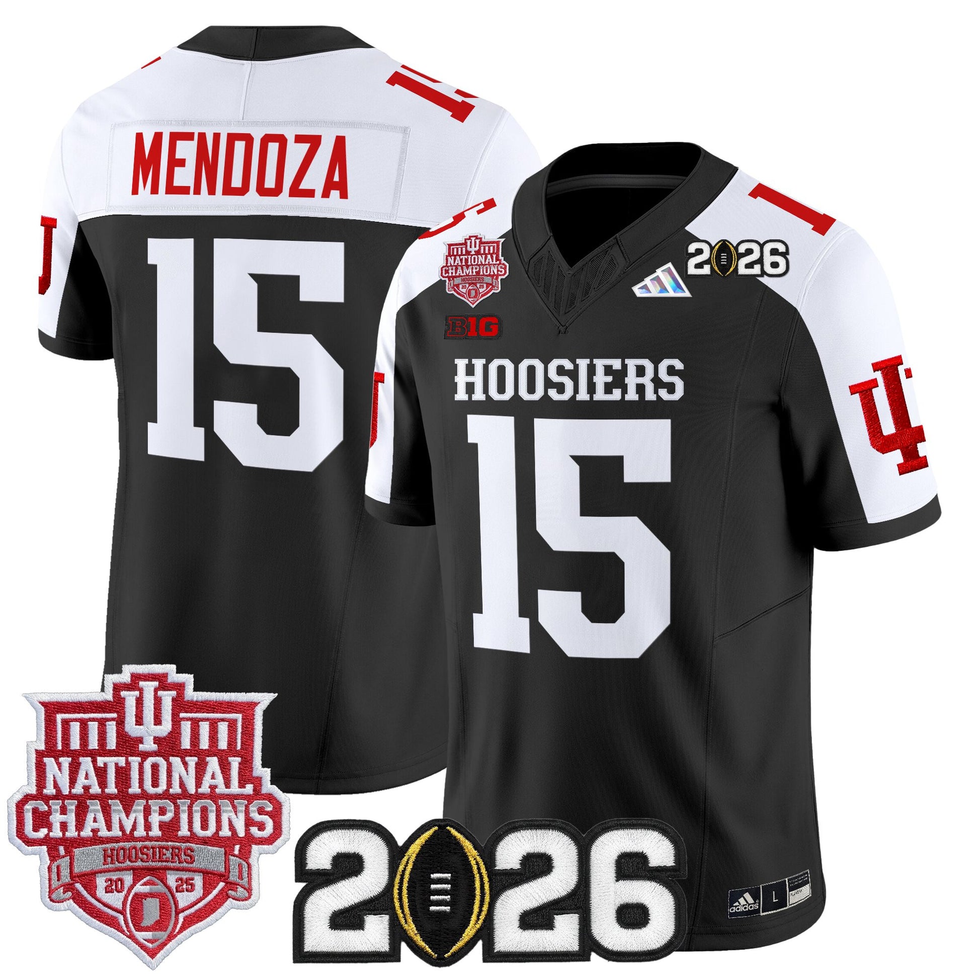 Indiana Hoosiers 2025 National Champions & 2026 CFP Final Patch Vapor Limited Jersey - Stitched