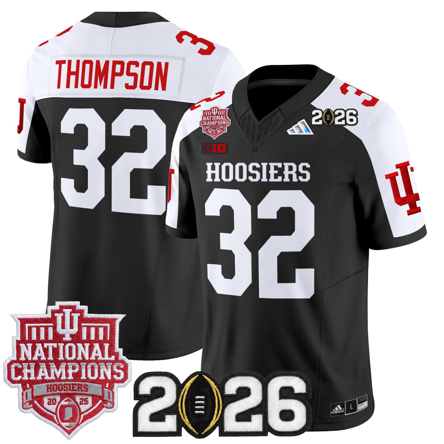  Indiana Hoosiers 2025 National Champions & 2026 CFP Final Patch Vapor Limited Jersey - Stitched