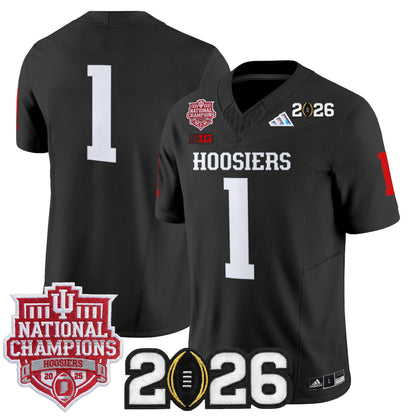  Indiana Hoosiers 2025 National Champions & 2026 CFP Final Patch Vapor Limited Jersey - Stitched