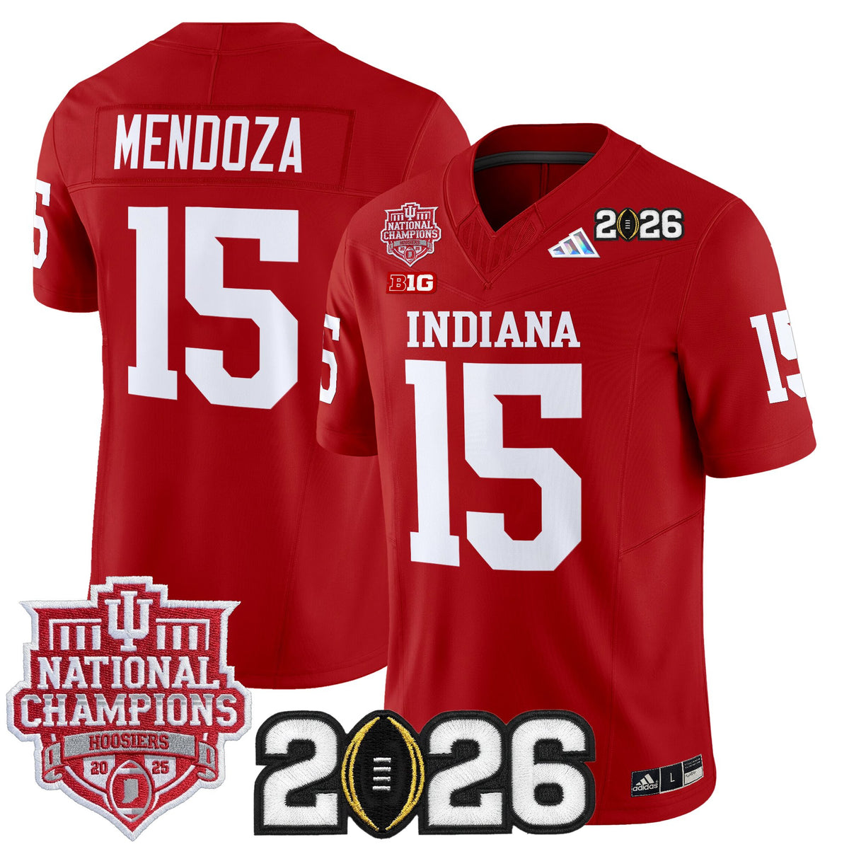  Indiana Hoosiers 2025 National Champions & 2026 CFP Final Patch Vapor Limited Jersey - Stitched
